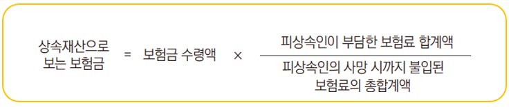 보험금 상속재산 평가 산식을 정리한 안내
